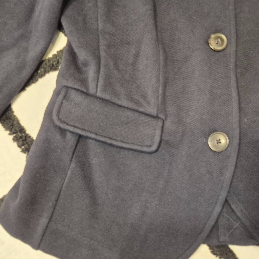 NEW Banana Republic Factory Navy Blue Knit Pique Blazer - Picture 7 of 10